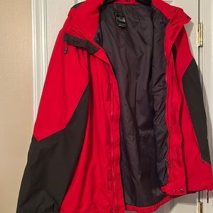 Black and red North Face jacket